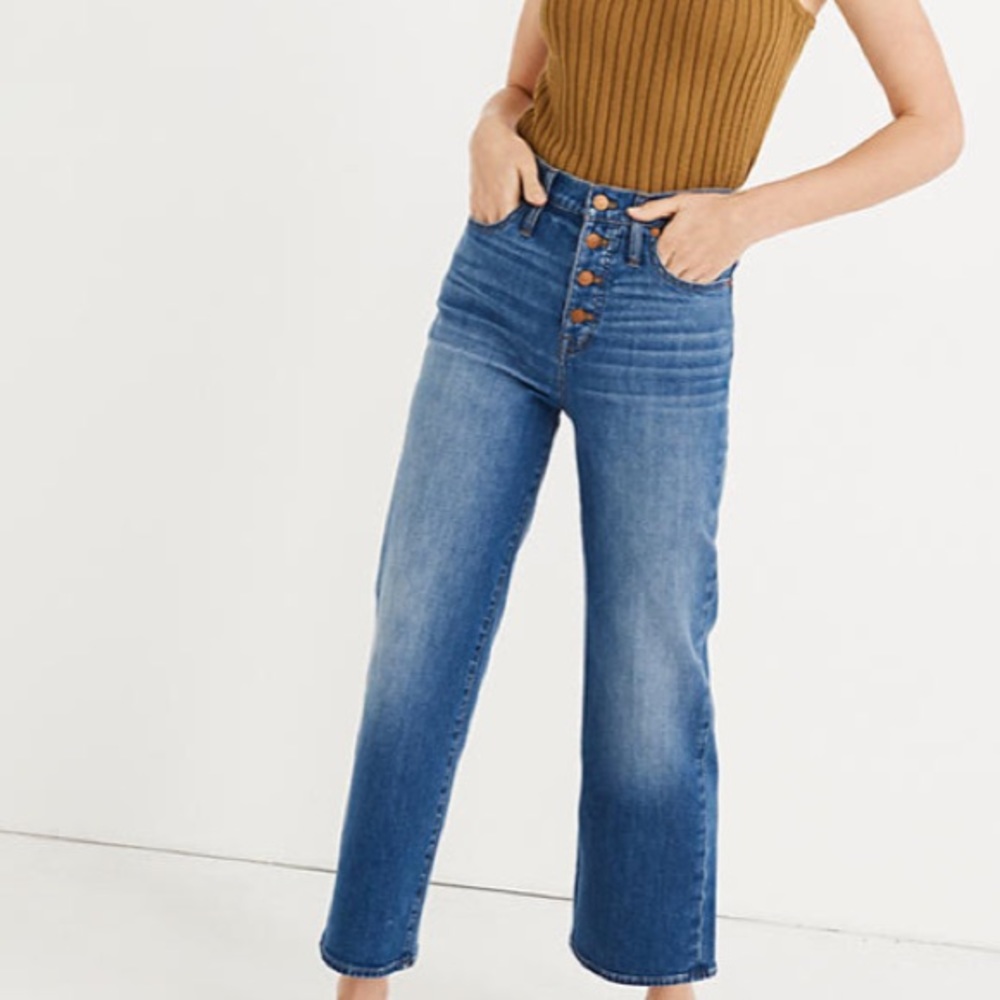 Madewell Wide Leg Cropped Jeans